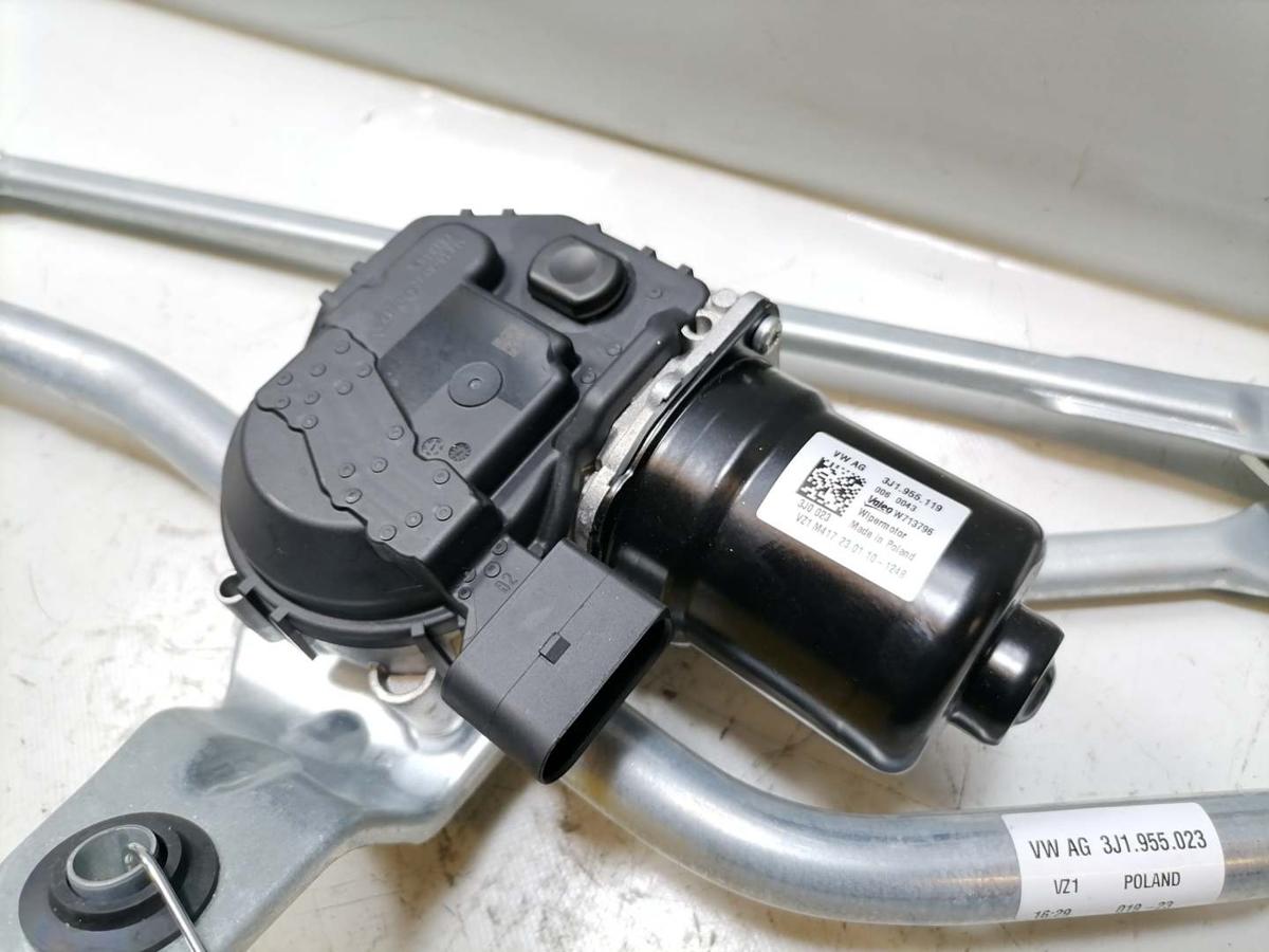 VW Passat B9 original Wischermotor mit Wischergest&auml;nge vorn